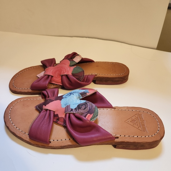 John Fluevog RIVER TAMBOFLAT SLIDE SANDAL size 8.5 in EUC - Picture 6 of 8